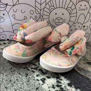 Janie and Jack Pink Floral Baby Shoes